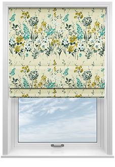 Wild Meadow, Pistachio - Roman Blind
